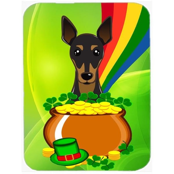 Carolines Treasures Carolines Treasures BB1984LCB Min Pin St. Patricks Day Glass Cutting Board; Large - BB1984LCB