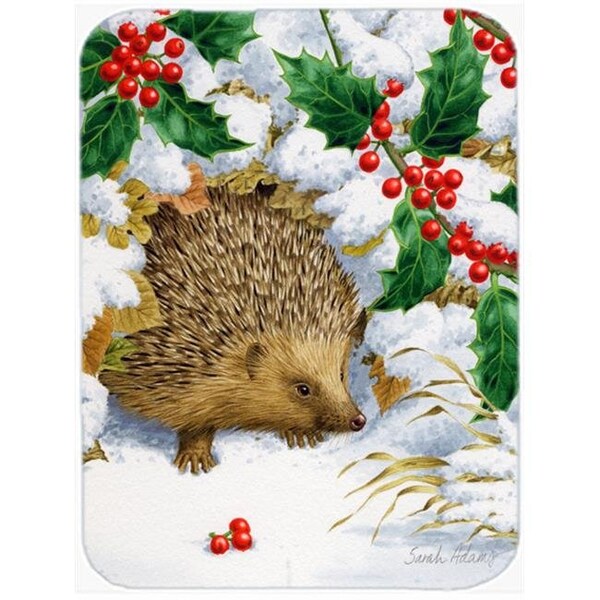 Carolines Treasures Carolines Treasures ASA2030LCB Hedgehog And Holly Glass Cutting Board; Large - ASA2030LCB