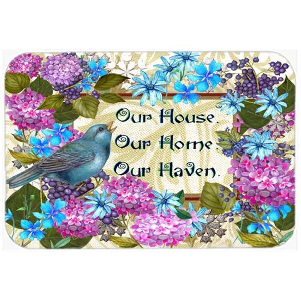 Carolines Treasures Carolines Treasures PJC1102LCB Our House Our Home Our Haven Glass Cutting Board; Large - PJC1102LCB