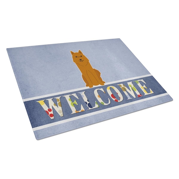 Carolines Treasures Karelian Bear Dog Welcome Glass Cutting Board Large - BB5603LCB