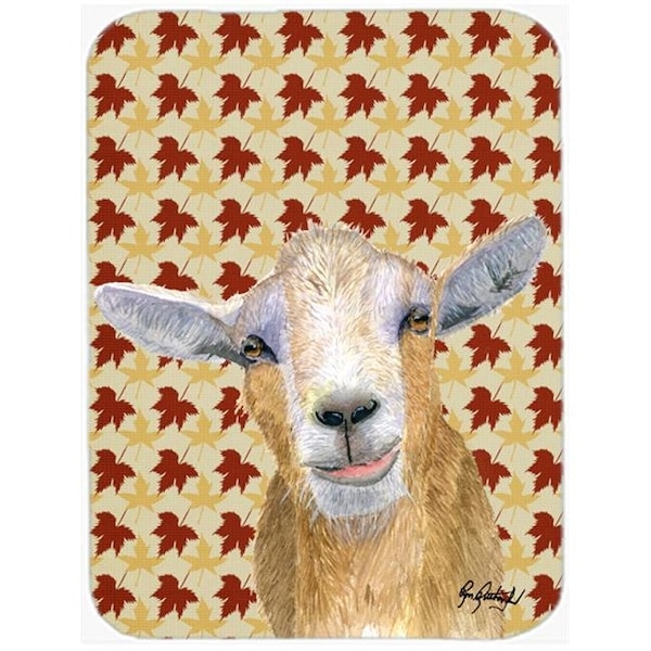 Carolines Treasures Carolines Treasures RDR3027LCB 15 X 12 In. Fall Leaves Goat Glass Cutting Board Large Size - RDR3027LCB
