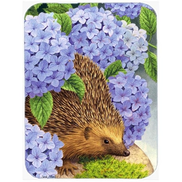 Carolines Treasures Carolines Treasures ASA2001LCB Hedgehog & Hydrangea Glass Cutting Board; Large - ASA2001LCB