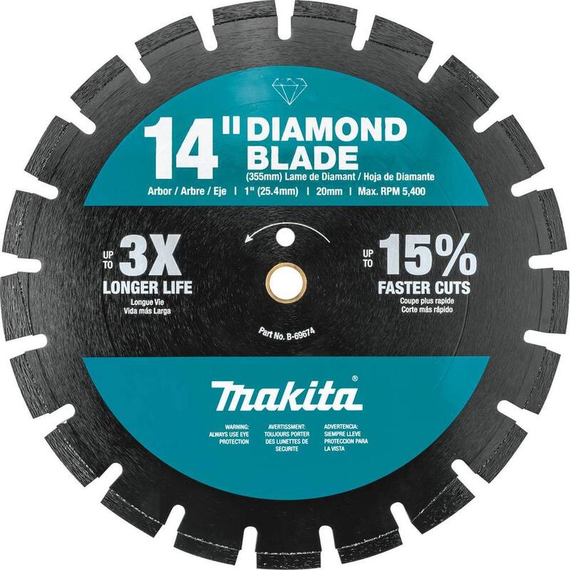Makita 14 in. Disco de Diamante de Doble Uso con Borde Segmentado - B-69674