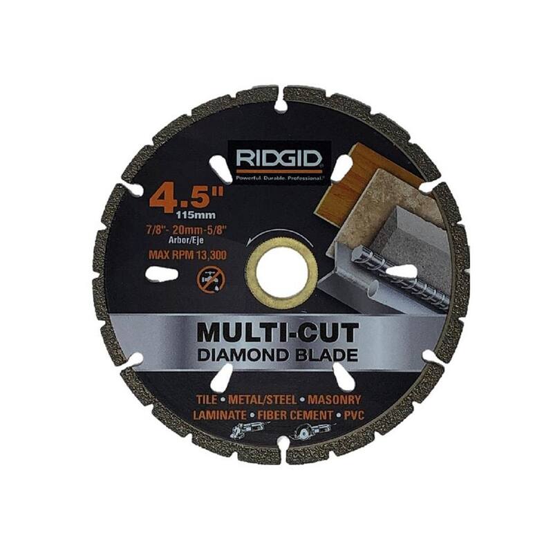 Cuchilla de corte multiusos de diamante de 4.5 pulgadas RIDGID - HD-VBMU45