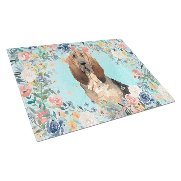Carolines Treasures Bloodhound Glass Cutting Board Large - CK3434LCB