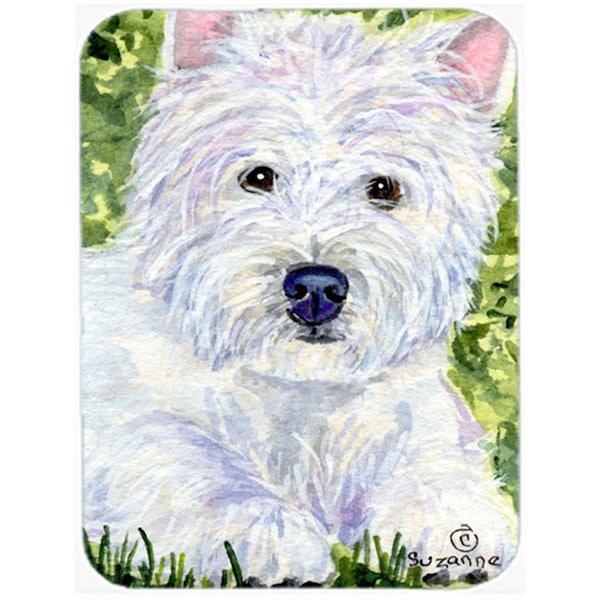 Carolines Treasures SS8835LCB Westie Glass Cutting Board, Large - SS8835LCB