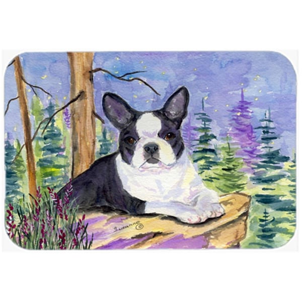 Carolines Treasures SS8638LCB Boston Terrier Glass Cutting Board, Large - SS8638LCB