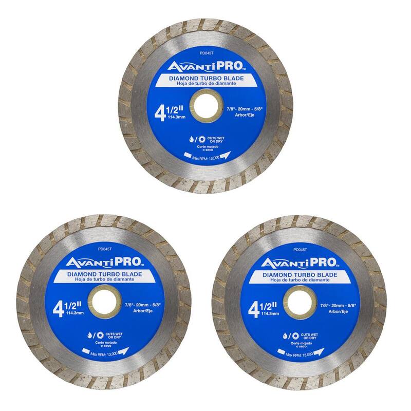 Avanti Pro 4.5 pulgadas Disco de Diamante Turbo (paquete de 3) - HD-T45S8-3