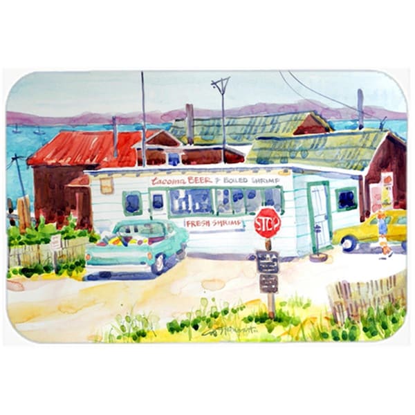 Carolines Treasures 6054LCB 15 x 12 in. Seafood Shack for fresh shrimp Glass Cutting Board, Large - 6054LCB