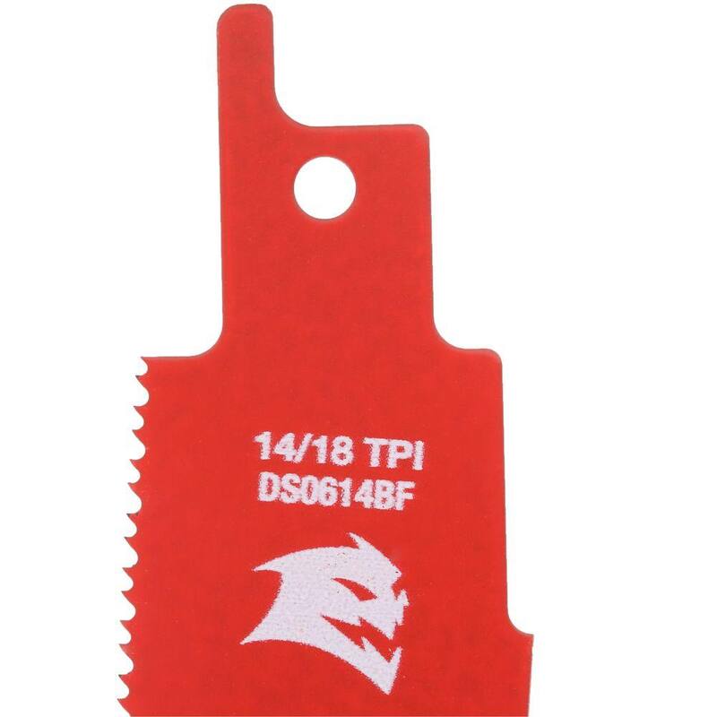 DIABLO 6 pulgadas 14/18 TPI Steel Demon Bi-Metal Hojas de sierra de vaivén para corte de metal mediano (paquete de 5) - DS0614BF5