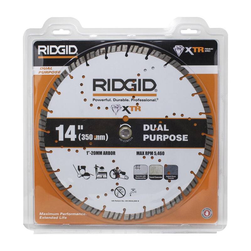 RIDGID 14 pulgadas. Hoja de Diamante de Doble Propósito XTR - HD-CCNTS14