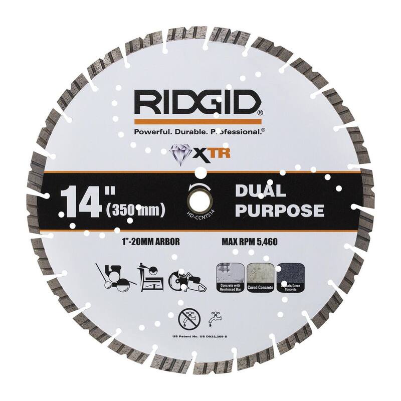 RIDGID 14 pulgadas. Hoja de Diamante de Doble Propósito XTR - HD-CCNTS14