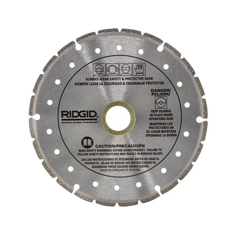 Hoja de sierra de diamante para corte de metal de 4.5 pulgadas con segmentos de borde segmentado RIDGID - HD-MTL45