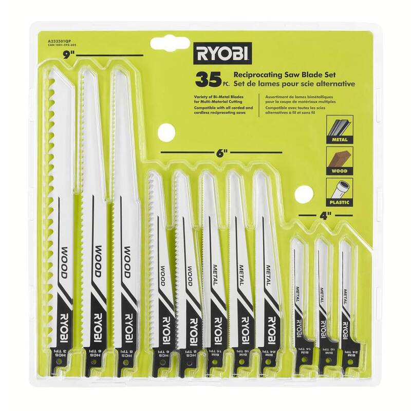 Set de hojas de sierra reciproca multiusos RYOBI (35 piezas) - A233501