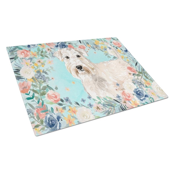 Carolines Treasures Wheaten Terrier Glass Cutting Board Large - CK3404LCB