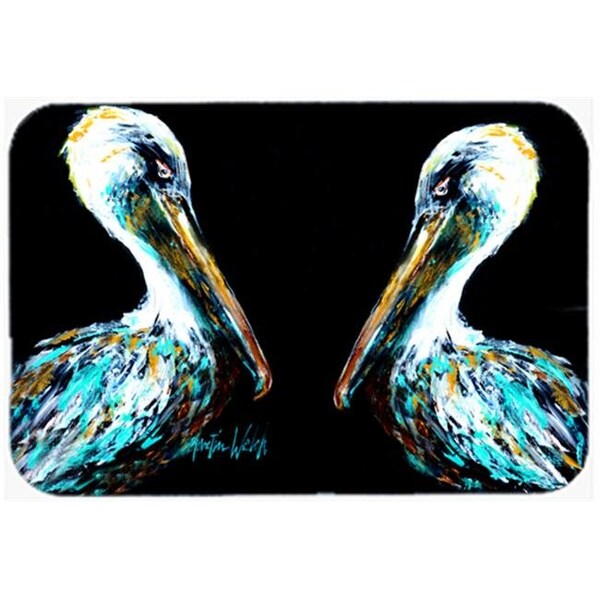 Carolines Treasures Carolines Treasures MW1164LCB Dressed In Black Pelican Glass Cutting Board - Large - MW1164LCB