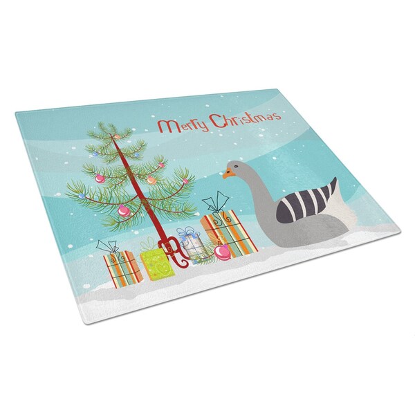 Carolines Treasures Pilgrim Goose Christmas Glass Cutting Board - Large - BB9260LCB