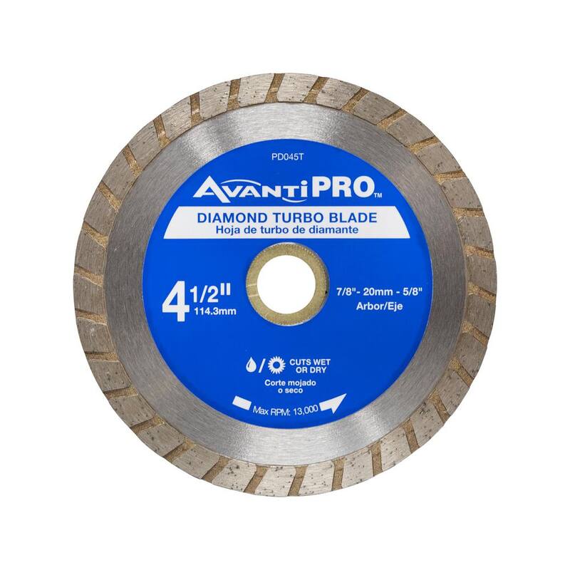Avanti Pro 4-1/2 pulgadas Turbo Diamond Blade - HD-T45S8