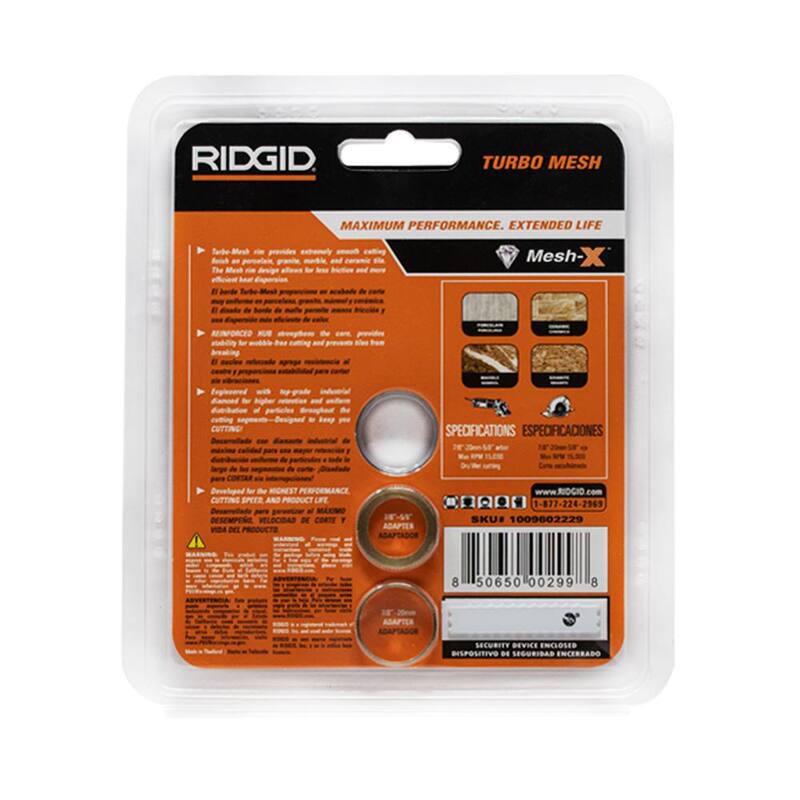 RIDGID 4 pulgadas Malla de Diamante de Borde Continuo - HD-CM40P