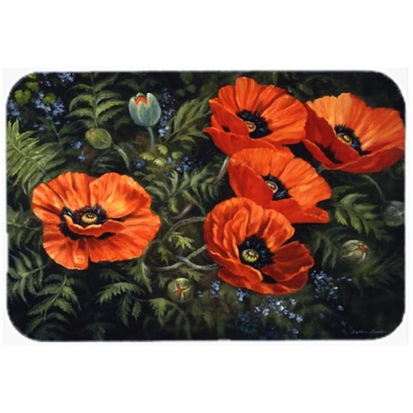 Carolines Treasures Carolines Treasures BDBA0007LCB Poppies by Daphne Baxter Glass Large Cutting Board - BDBA0007LCB