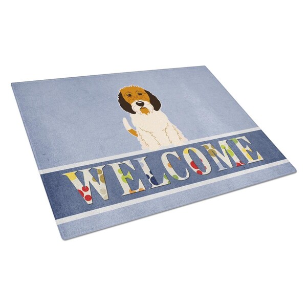 Carolines Treasures Petit Basset Griffon Veenden Welcome Glass Cutting Board Large - BB5660LCB