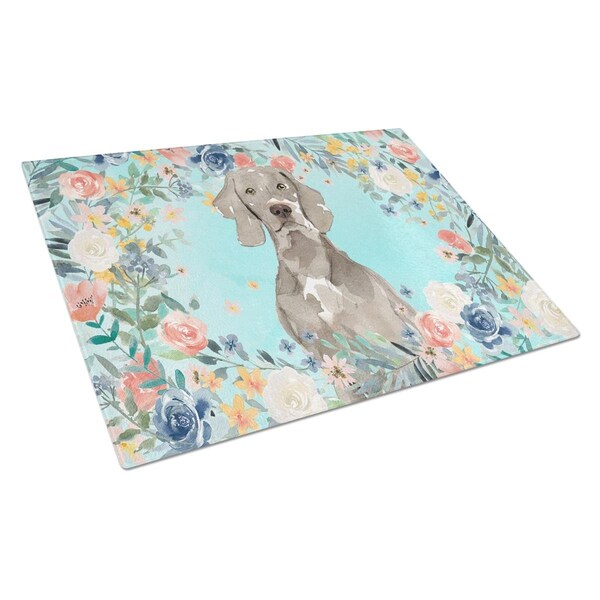 Carolines Treasures Weimaraner Glass Cutting Board Large - CK3406LCB