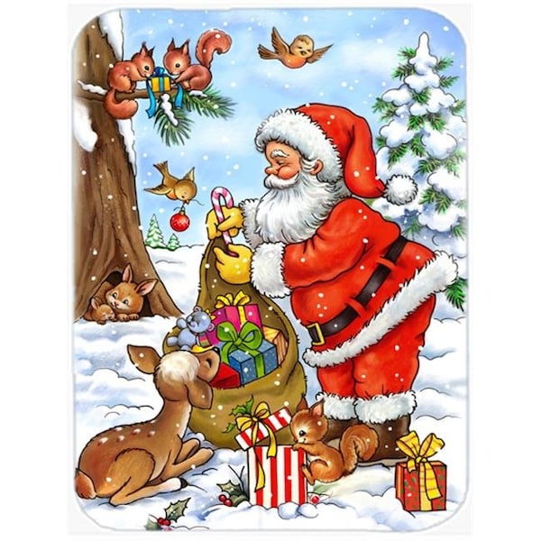 Carolines Treasures Carolines Treasures APH5444LCB Christmas Santa Claus Handing Out Presents Glass Large Cutting Board - APH5444LCB