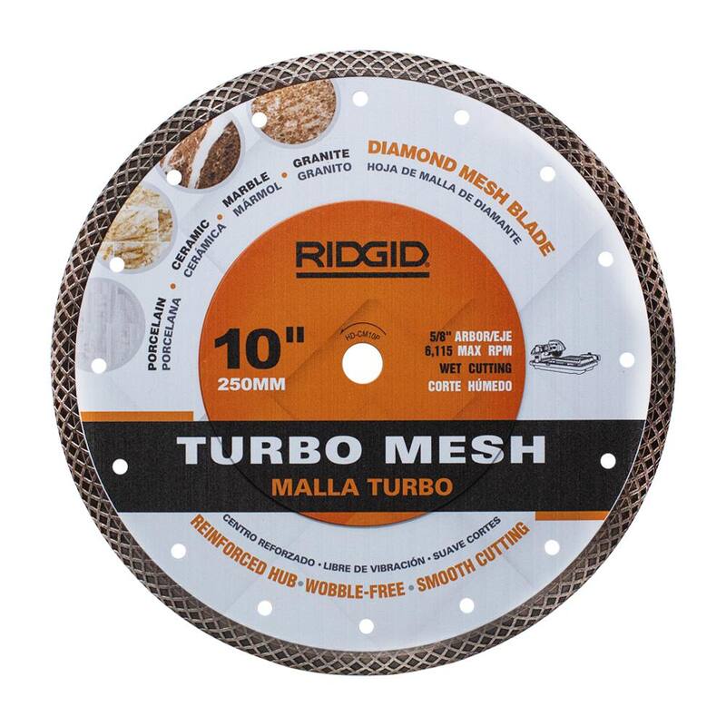 Hoja de diamante de aro continuo de malla de 10 pulgadas RIDGID - HD-CM10P