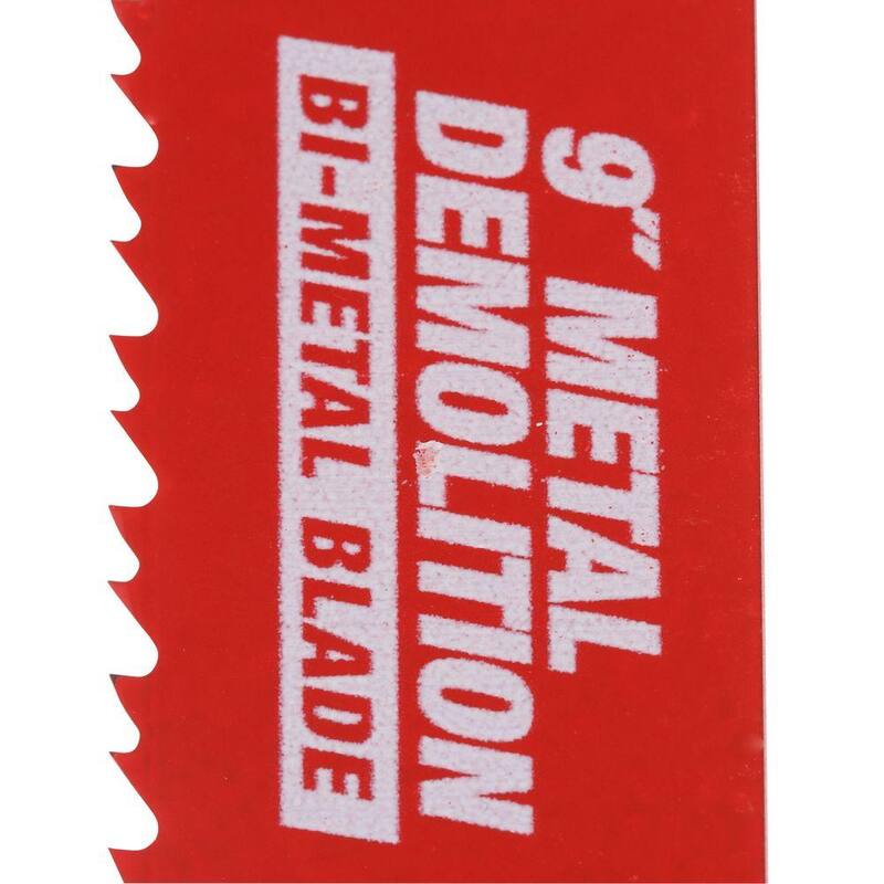 DIABLO 9 pulgadas 8/10 TPI Steel Demon Bi-Metal Hojas de Sierra Recíproca para Corte de Metales Gruesos (Paquete de 5) - DS0908BFD5