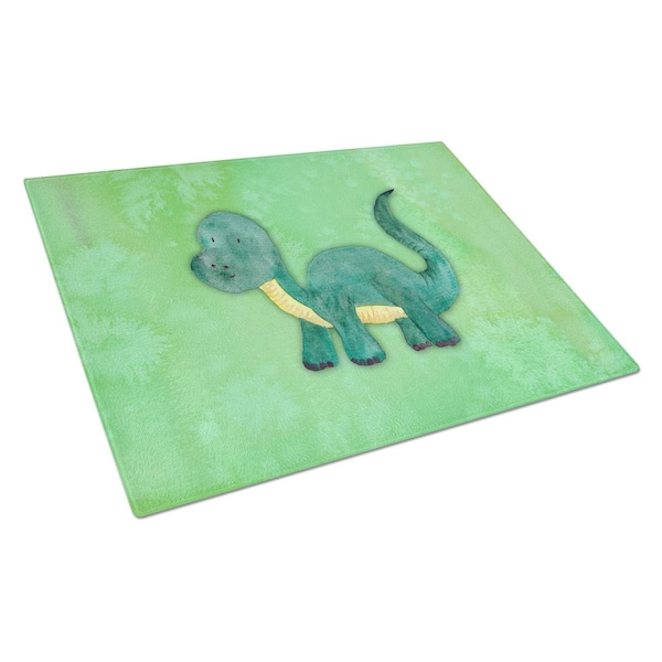 Carolines Treasures Brontosaurus Watercolor Glass Cutting Board Large - BB7404LCB
