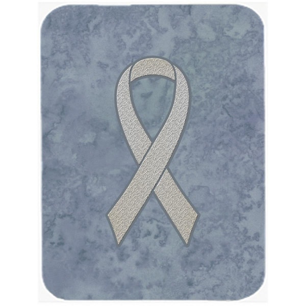 Carolines Treasures 15 H x 12 L In. Clear Ribbon for Lung Cancer Awareness Glass Cutting Board- Large Size - AN1210LCB