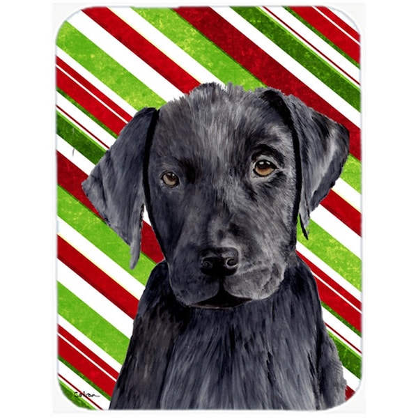 Carolines Treasures 15 x 12 in. Labrador Candy Cane Holiday Christmas Glass Cutting Board - Large - SC9324LCB