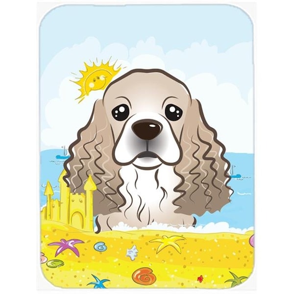 Carolines Treasures Carolines Treasures BB2084LCB Cocker Spaniel Summer Beach Glass Cutting Board; Large - BB2084LCB