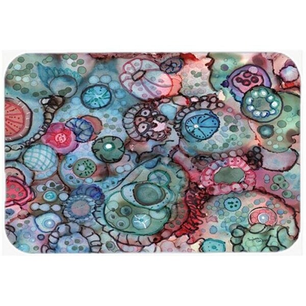 Carolines Treasures Carolines Treasures 8982LCB Abstract in Reds & Blues Glass Cutting Board; Large - 8982LCB