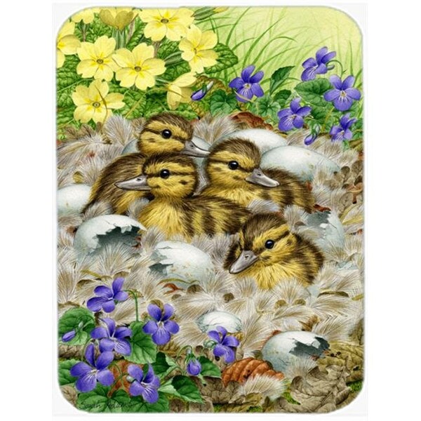 Carolines Treasures Carolines Treasures ASA2020LCB Mallard Duck Chicks Glass Cutting Board; Large - ASA2020LCB
