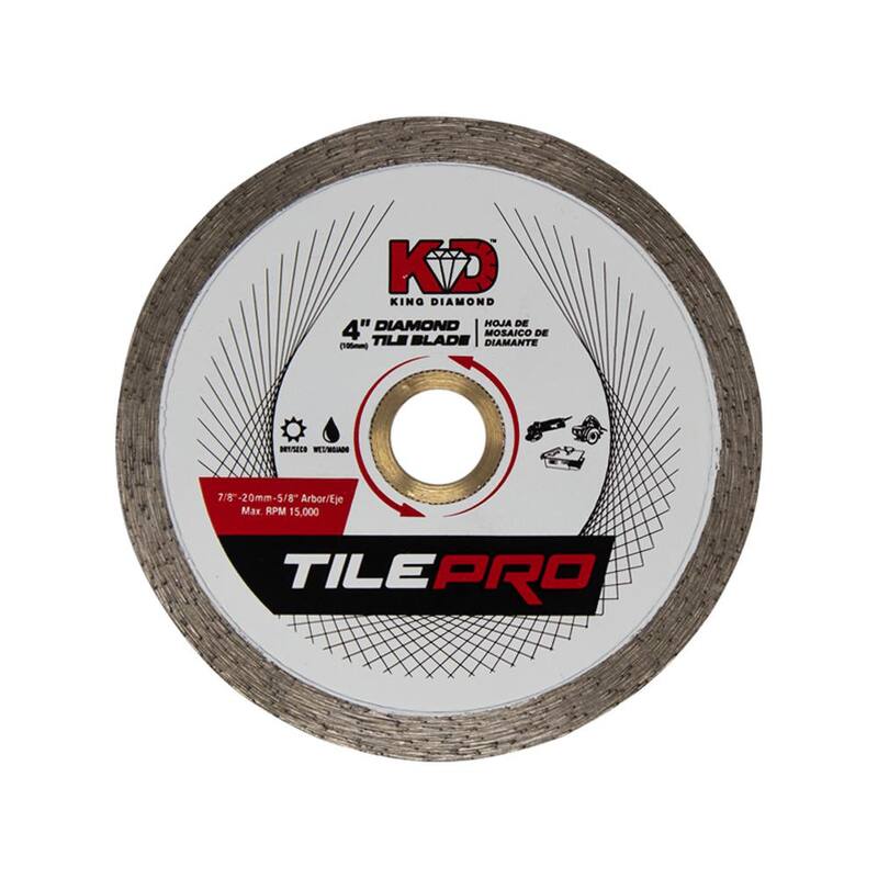 Hoja de sierra circular de diamante de 4 pulgadas con borde continuo - CTD40S8 de KING DIAMOND