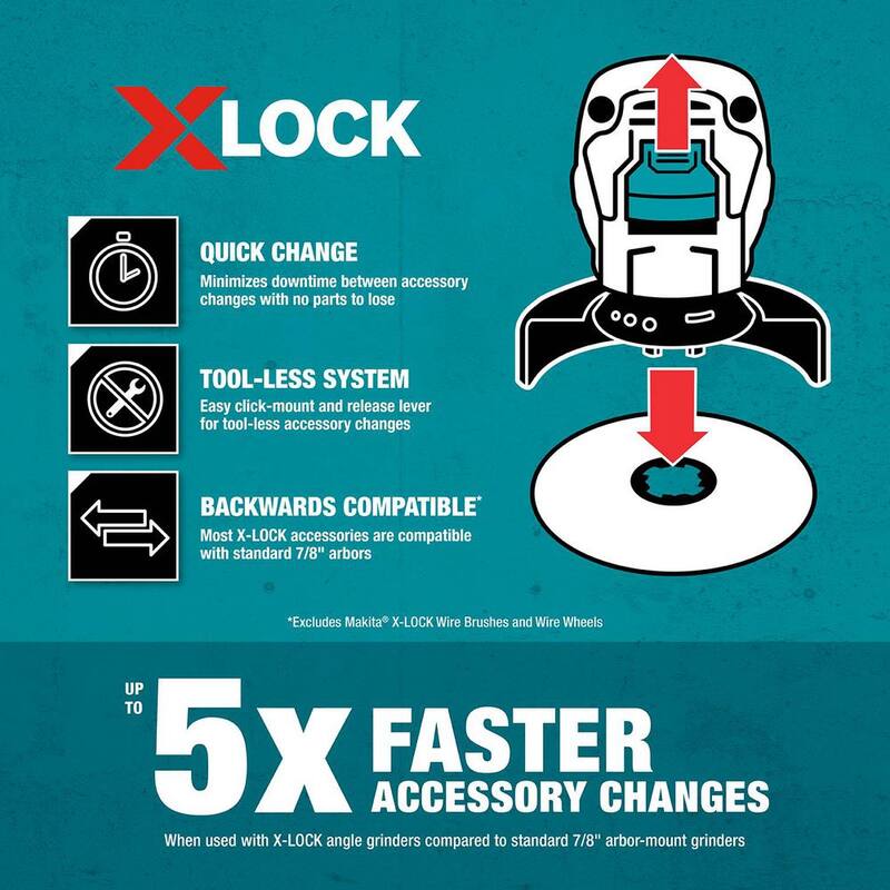 Disco de Diamante de Borde Continuo de 4-1/2 pulgadas para Corte de Cerámica y Granito - E-07397 de Makita X-LOCK
