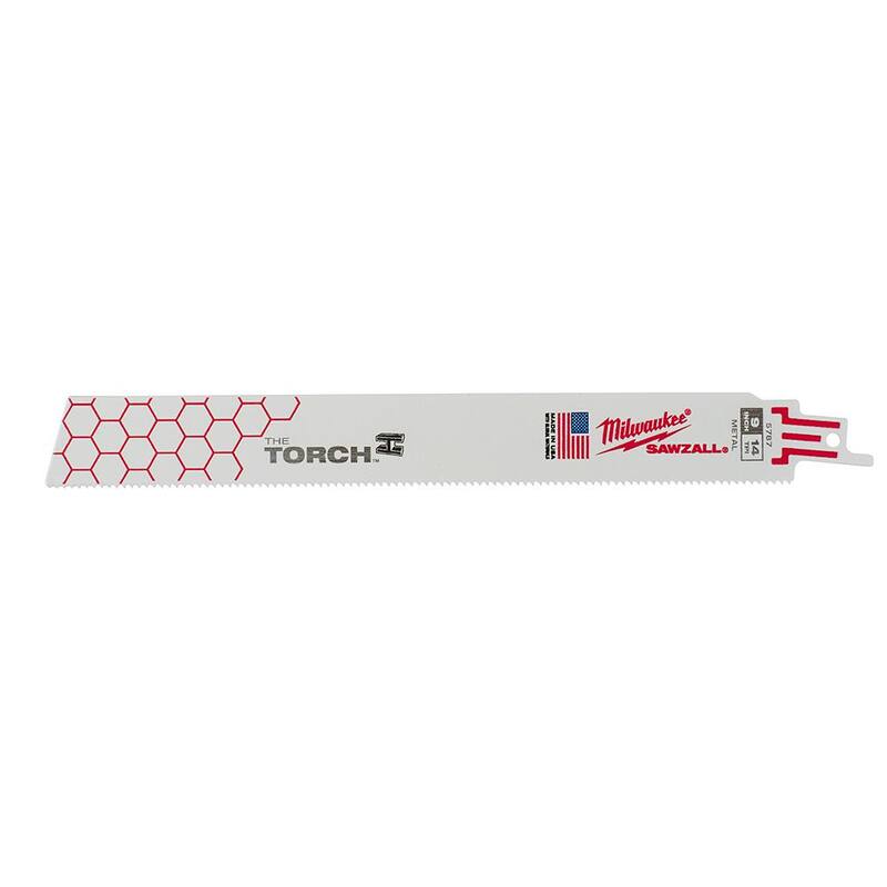 Milwaukee 9 pulgadas 14 TPI TORCH Hojas de sierra recíproca para corte de metal mediano SAWZALL (paquete de 5) - 48-00-5787S