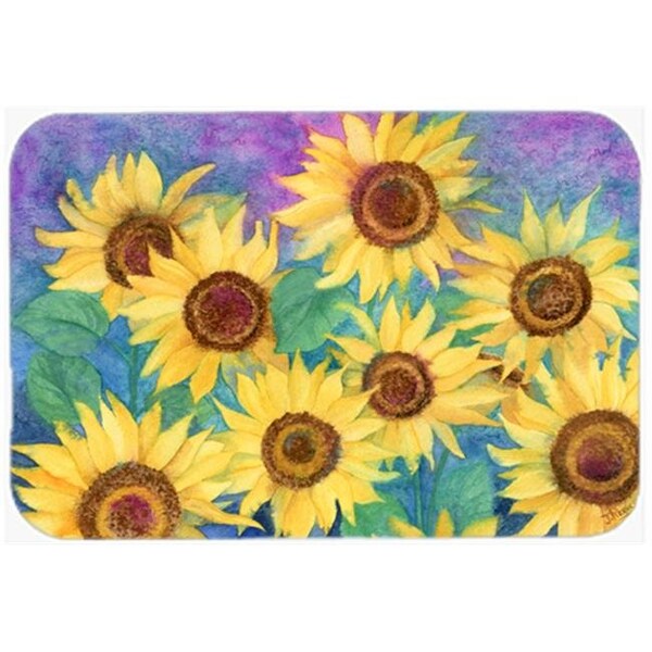 Carolines Treasures Carolines Treasures IBD0247LCB Sunflowers & Purple Glass Large Cutting Board - IBD0247LCB