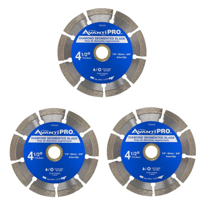 Avanti Pro 4.5 in. Disco de Diamante Segmentado (paquete de 3) - HD-S45S8-3