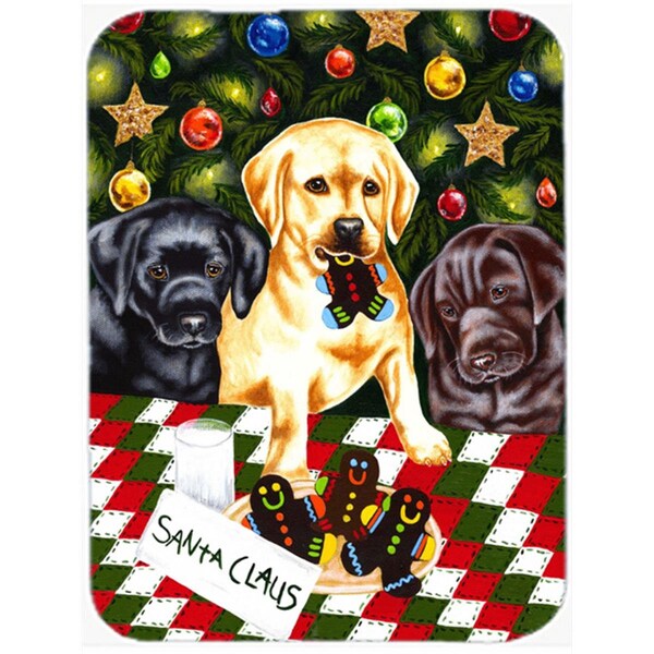Carolines Treasures Santas Helpers in Christmas Stockings Labrador Glass Large Cutting Board - AMB1314LCB
