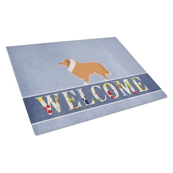 Carolines Treasures Collie Welcome Glass Cutting Board Large - BB5520LCB