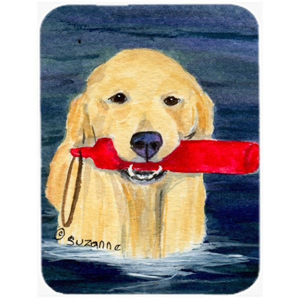 Carolines Treasures SS8868LCB Golden Retriever Glass Cutting Board, Large - SS8868LCB