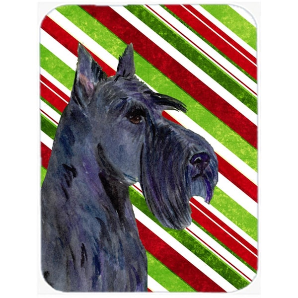 Carolines Treasures Scottish Terrier Candy Cane Holiday Christmas Glass Cutting Board - Large - SS4598LCB
