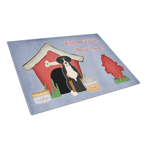 Carolines Treasures Dog House Collection Greater Swiss Mountain Dog Glass Cutting Board, Large - BB2791LCB