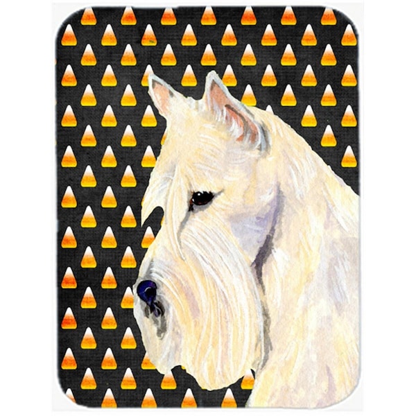 Carolines Treasures Scottish Terrier Wheaten Candy Corn Halloween Glass Cutting Board- Large - SS4323LCB