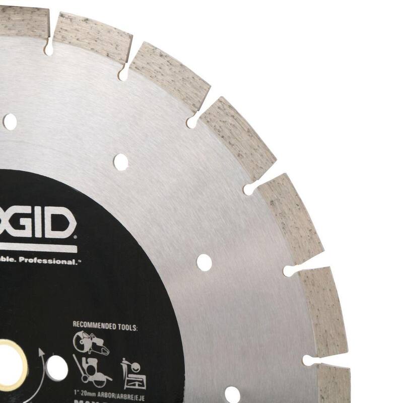 Hoja de diamante de borde alto segmentado de 14 pulgadas RIDGID - HD-MP14G