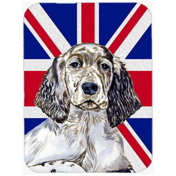 Carolines Treasures English Setter With English Union Jack British Flag Glass Cutting Board - Large - LH9474LCB