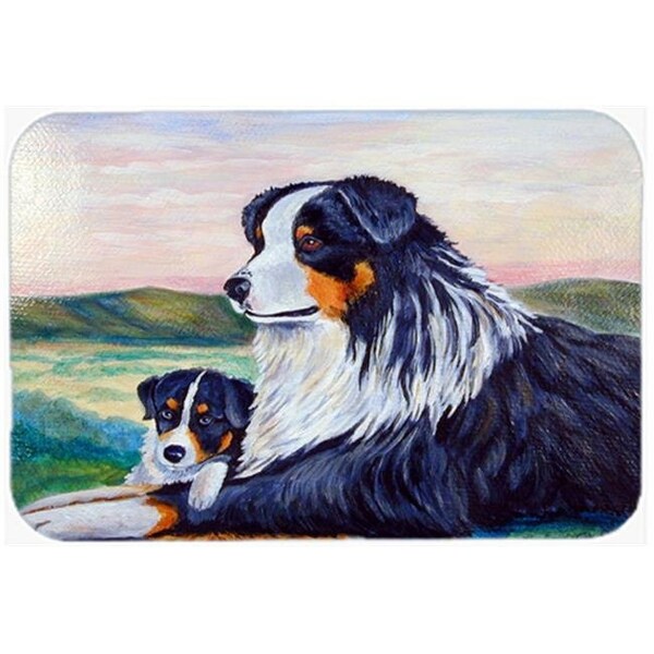 Carolines Treasures Carolines Treasures 7511LCB Australian Shepherd Glass Cutting Board - Large - 7511LCB