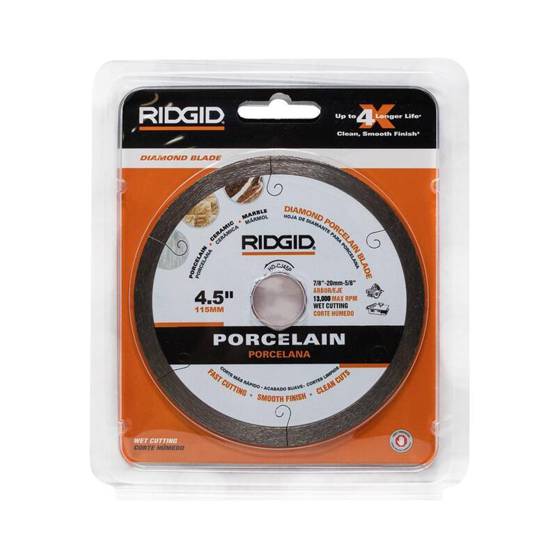 RIDGID 4.5 in. Disco de Diamante para Porcelanato de Rin Continuo - HD-CJ45P